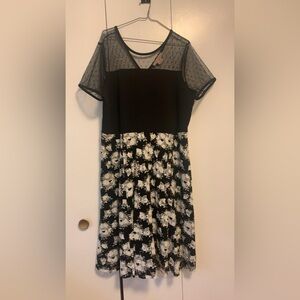 2X Black Floral Dress Pennington’s.